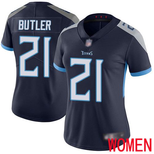 Tennessee Titans Limited Navy Blue Women Malcolm Butler Home Jersey NFL Football #21 Vapor Untouchable->youth nfl jersey->Youth Jersey